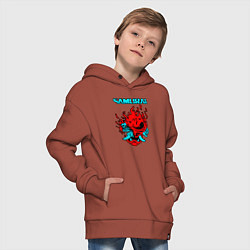 Толстовка оверсайз детская SAMURAI KEANU REEVES, цвет: кирпичный — фото 2