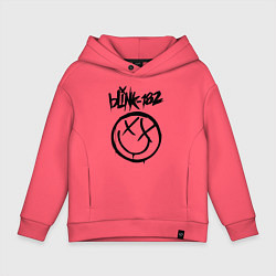 Толстовка оверсайз детская BLINK-182, цвет: коралловый