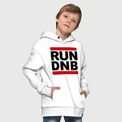 Толстовка оверсайз детская RUN DNB, цвет: белый — фото 2