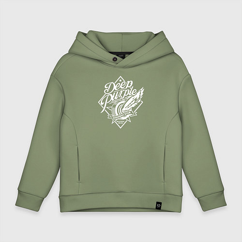 Детское худи оверсайз Deep Purple: Machine Head / Авокадо – фото 1