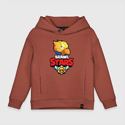 Толстовка оверсайз детская BRAWL STARS CROW PHOENIX, цвет: кирпичный