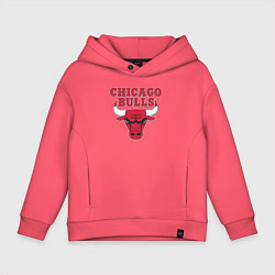 Толстовка оверсайз детская CHICAGO BULLS, цвет: коралловый