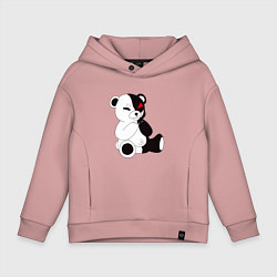 Толстовка оверсайз детская Monokuma, цвет: пыльно-розовый