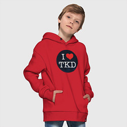 Толстовка оверсайз детская TKD, цвет: красный — фото 2