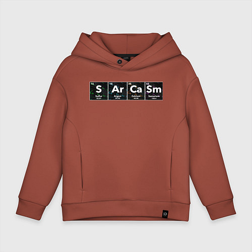 Детское худи оверсайз Сарказм / Кирпичный – фото 1