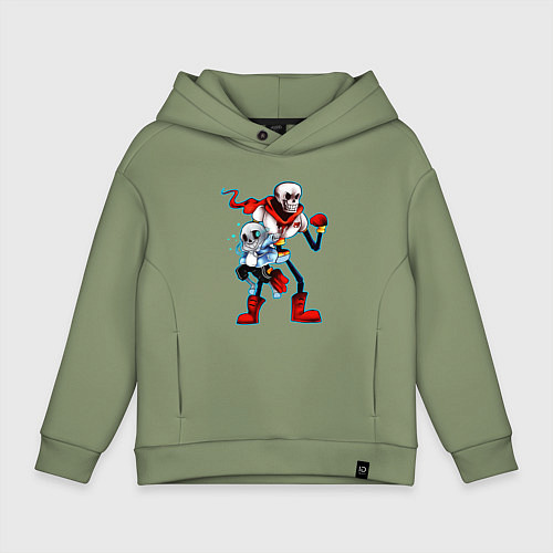 Детское худи оверсайз UNDERTALE / Авокадо – фото 1