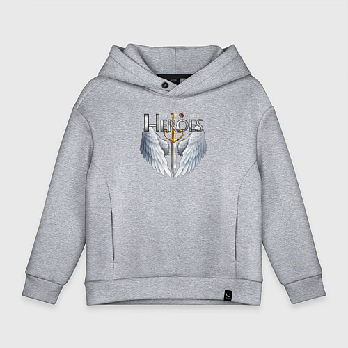 Детское худи оверсайз Heroes of Might and Magic / Меланж – фото 1