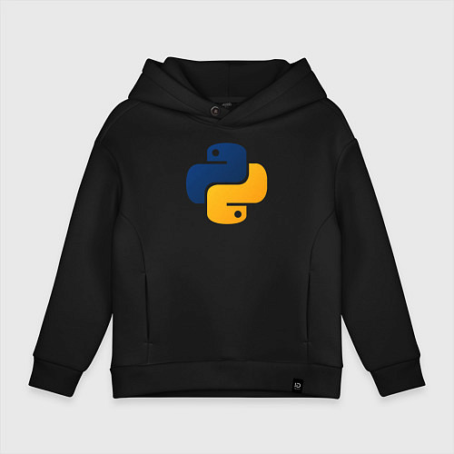 Детское худи оверсайз Python / Черный – фото 1
