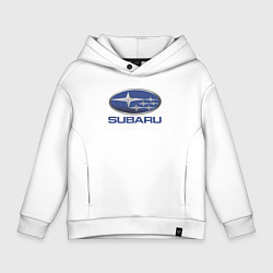 Толстовка оверсайз детская SUBARU, цвет: белый