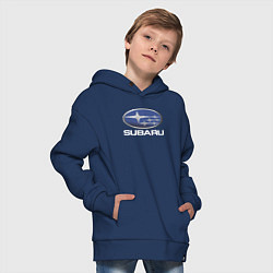 Толстовка оверсайз детская SUBARU, цвет: тёмно-синий — фото 2