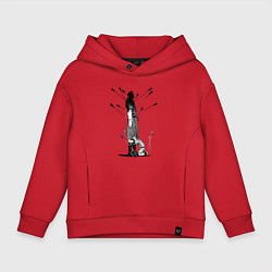 Толстовка оверсайз детская Vinland saga, цвет: красный