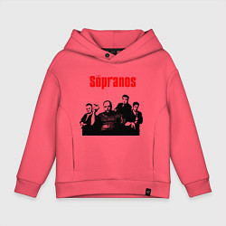 Толстовка оверсайз детская Сопрано постер, цвет: коралловый