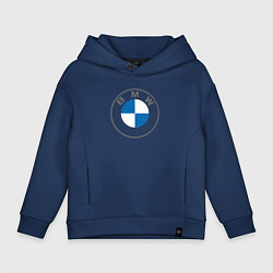 Толстовка оверсайз детская BMW LOGO 2020, цвет: тёмно-синий