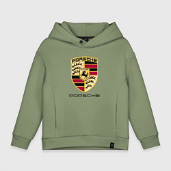 Толстовка оверсайз детская PORSCHE, цвет: авокадо