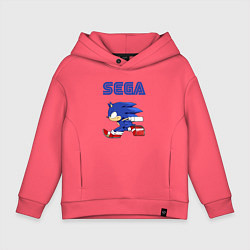Толстовка оверсайз детская SEGA, цвет: коралловый