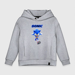 Толстовка оверсайз детская SONIC, цвет: меланж