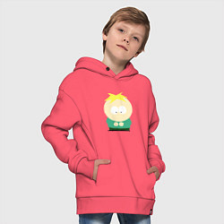 Толстовка оверсайз детская South Park Баттерс, цвет: коралловый — фото 2