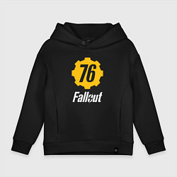 Толстовка оверсайз детская FALLOUT76, цвет: черный