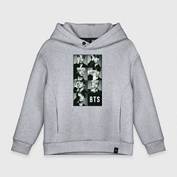 Толстовка оверсайз детская BTS, цвет: меланж