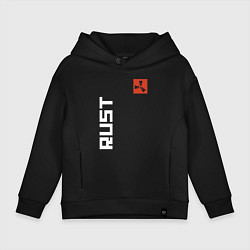 Толстовка оверсайз детская RUST, цвет: черный