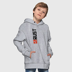 Толстовка оверсайз детская RUST, цвет: меланж — фото 2