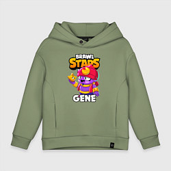 Толстовка оверсайз детская BRAWL STARS GENE, цвет: авокадо