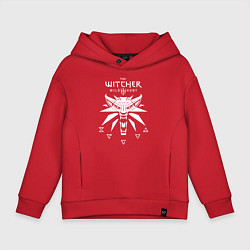 Толстовка оверсайз детская ВЕДЬМАК, цвет: красный