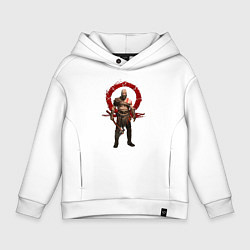 Толстовка оверсайз детская GOD OF WAR, цвет: белый