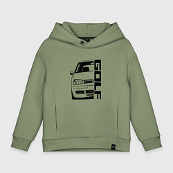 Толстовка оверсайз детская Volkswagen Golf Z, цвет: авокадо