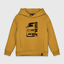 Толстовка оверсайз детская Volkswagen Golf Z, цвет: горчичный