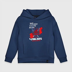 Толстовка оверсайз детская WELCOME TO NIGHT CITY, цвет: тёмно-синий