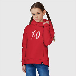 Толстовка оверсайз детская The Weeknd XO, цвет: красный — фото 2
