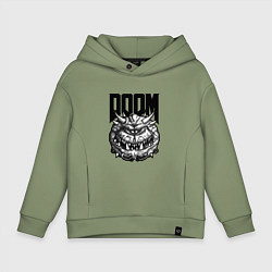 Толстовка оверсайз детская КАКОДЕМОН DOOM Z, цвет: авокадо