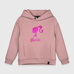 Толстовка оверсайз детская Барби, цвет: пыльно-розовый