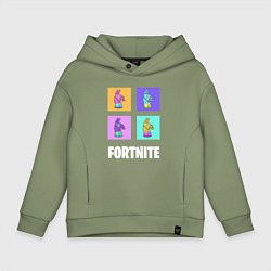 Толстовка оверсайз детская Фортнайт поп-ап, цвет: авокадо