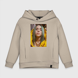 Толстовка оверсайз детская Билли Айлиш Billie Eilish, цвет: миндальный