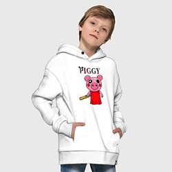 Толстовка оверсайз детская ROBLOX PIGGY, цвет: белый — фото 2