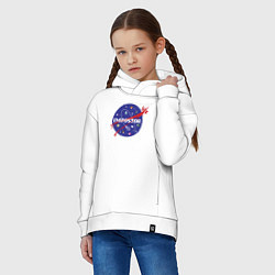Толстовка оверсайз детская IMPOSTOR NASA, цвет: белый — фото 2