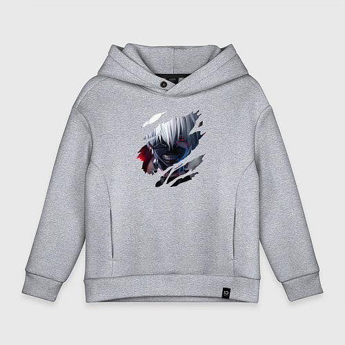 Детское худи оверсайз Кен Канеки / Меланж – фото 1