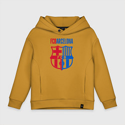 Толстовка оверсайз детская Barcelona FC, цвет: горчичный