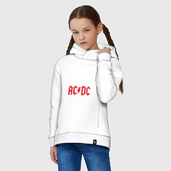 Толстовка оверсайз детская ACDC, цвет: белый — фото 2