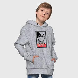Толстовка оверсайз детская Mob psycho 100 Z, цвет: меланж — фото 2