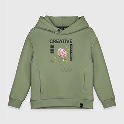 Толстовка оверсайз детская CREATIVE, цвет: авокадо