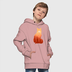 Толстовка оверсайз детская Лиса, цвет: пыльно-розовый — фото 2