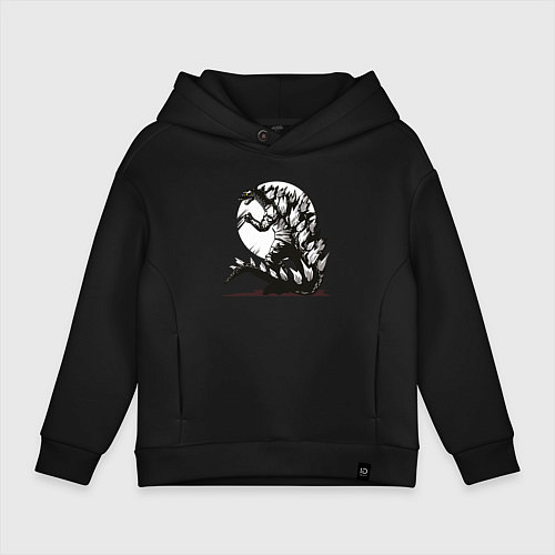 Детское худи оверсайз Годзилла / Черный – фото 1