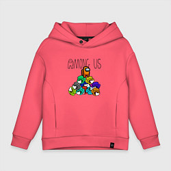 Толстовка оверсайз детская Among Us Z, цвет: коралловый