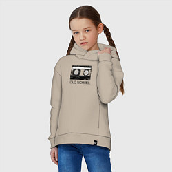 Толстовка оверсайз детская OLD SCHOOL, цвет: миндальный — фото 2