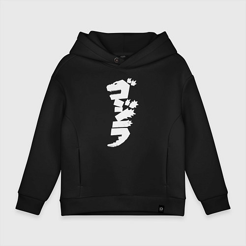 Детское худи оверсайз Годзилла / Черный – фото 1