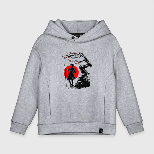 Детское худи оверсайз NIER AUTOMATA / Меланж – фото 1