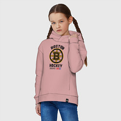 Толстовка оверсайз детская BOSTON BRUINS NHL, цвет: пыльно-розовый — фото 2